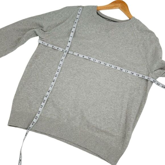 Banana Republic light gray raglan sleeve lightweight cotton sweater size large - Picture 4 of 5